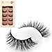 Produktbild ICYCHEER Falsche Wimpern 3D wiederverwendbare künstliche Wimpern natur weich Kreuz dick lange handgefertigte Wimpern 5 Paar/Box künstliche gefälschte Wimpern (G900)