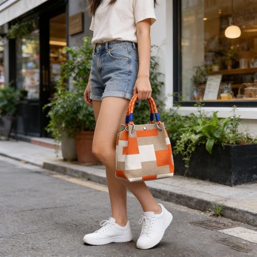 Bolso Tote para mujer mini tejido a crochet miniatura 4