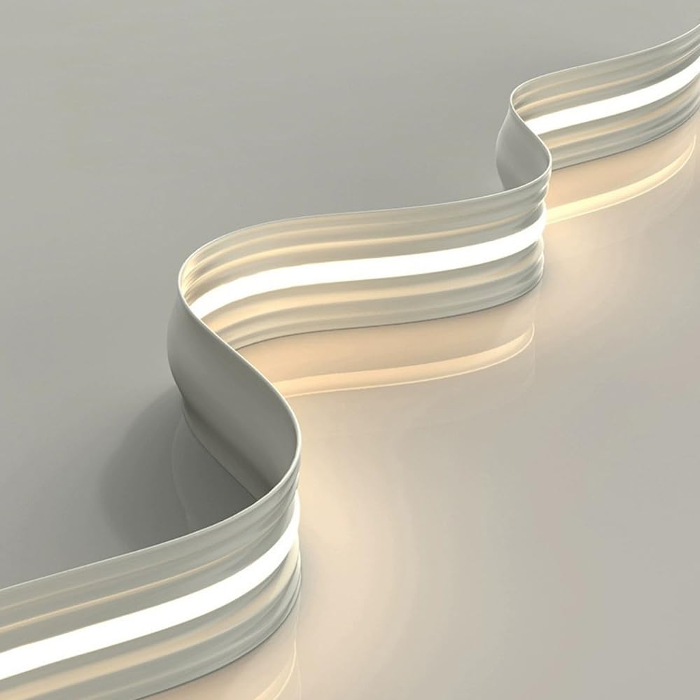 Dario lineare da 39,4 Pollici, Moderno Dario a LED in Metallo Bianco, Design a Forma di Arco, Dario sospeso, de da Sala da Pranzo sopra Il Tavolo, luci a Sospensione reabili in