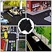 Warmtree 6 Pcs Village Accessories Village Roads and Streets Snow Mat Cobblestone Road Brick Mat for Landscape, Self Adhesive Coated Paper Diorama Supplies for Miniature Scenery Model(Black)