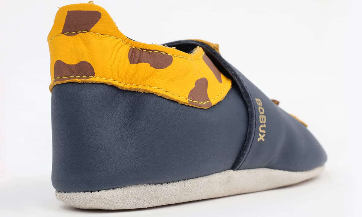 Bobux Pantofole Soft Sole Wilderness Elastico Giraffa 06001 Blu