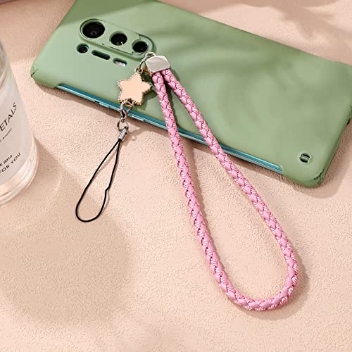 Tendycoco 4Pcs Hand Wrist Strap Phone Hanging Straps Stars Phone Straps Leather Handmade Cell Phone Lanyards Cute Phone Charms For Purse Keychain Camera Smart Phones #TOP5