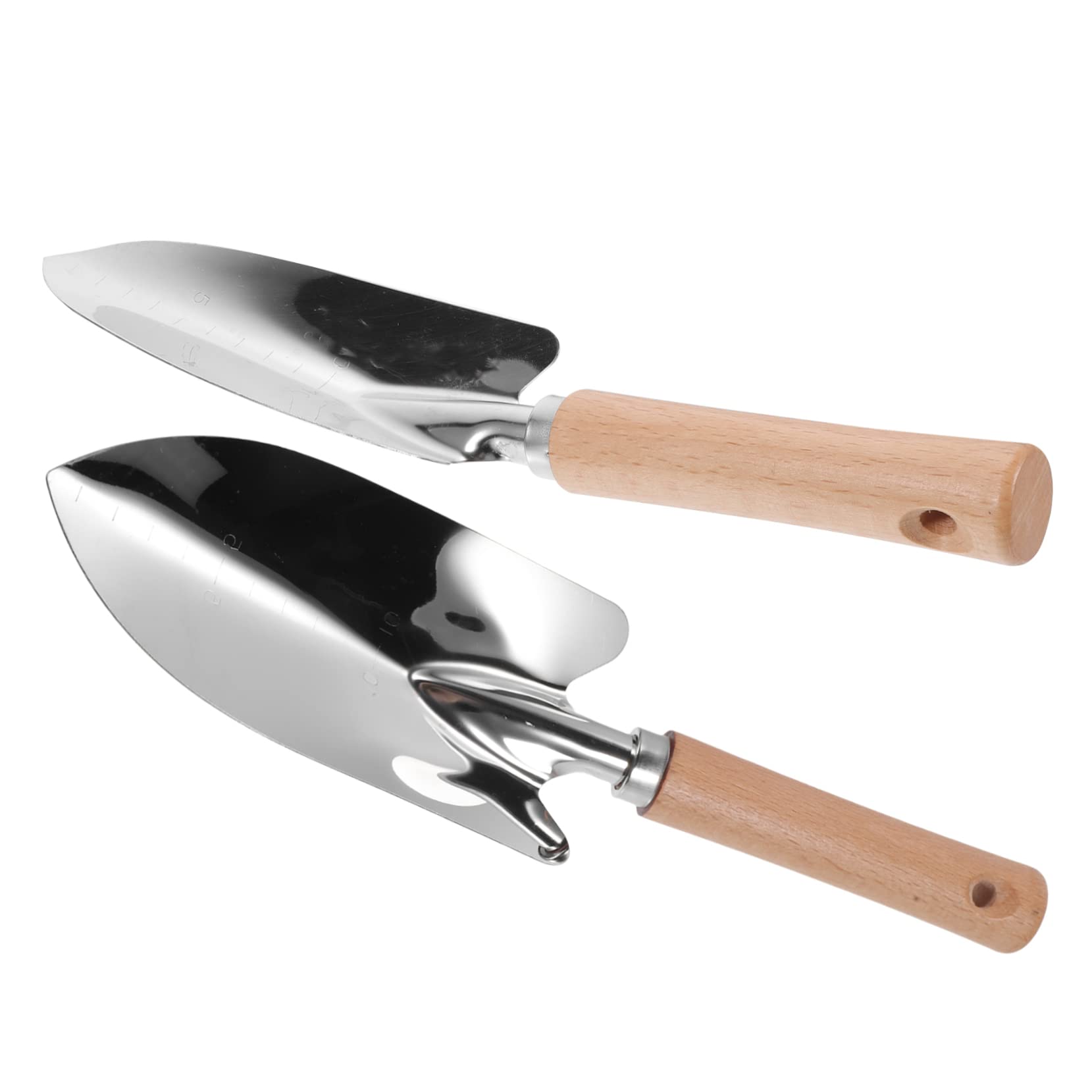 CIMAXIC 2pcs Stainless Steel Garden Trowel Set Ergonomic Handle Planting Shovel and Weeding Tool for Outdoor Gardening and Yard Soil Digging