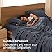 Bedsure Queen Sheet Set - 4 Pieces Soft Queen Size Sheets - Breathable & Cooling - Hotel Luxury - Easy Care Polyester Microfiber Bedding for Women, Men, Dark Grey