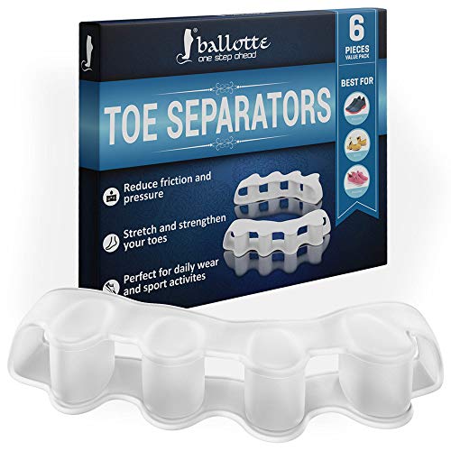 Toe Separators For Overlapping Toes [Straighten and Fix Toes] 3 Pairs Value Pack