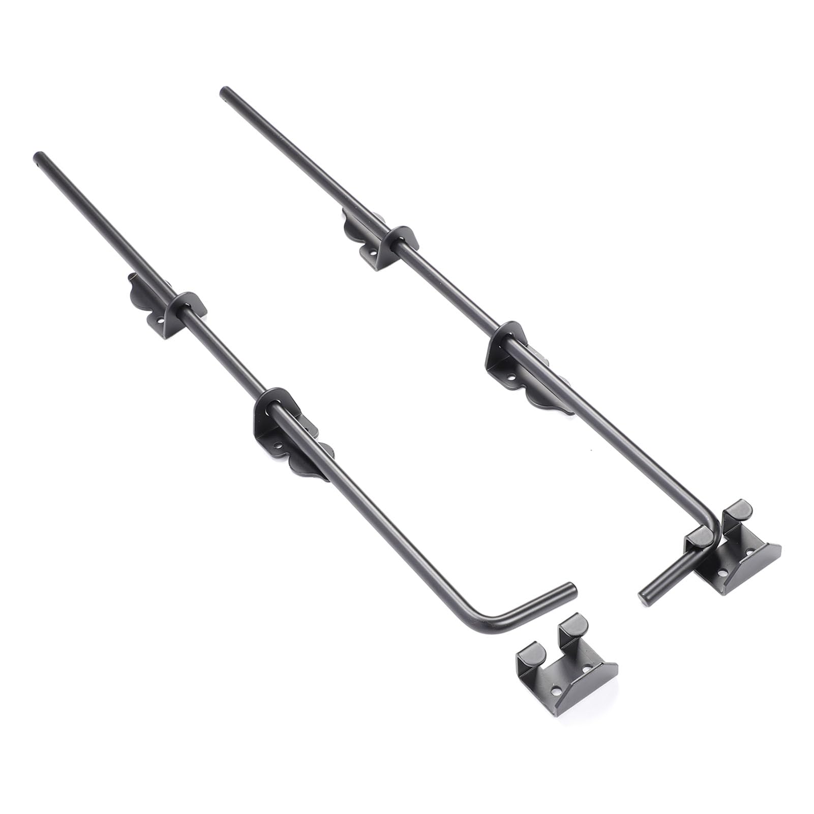 Srliya Barra de Caída de Puerta Resistente, 24 Pulgadas, 2 Piezas, Hardware Resistente y Duradero para Asegurar Cercas de Metal y Madera