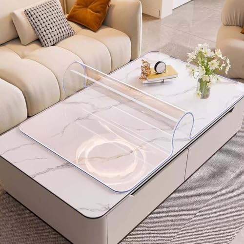 Nappe de table transparente en PVC rectangulaire imperméable 2mm - 6
