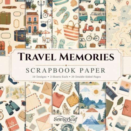 Travel Memories Scrapbook Paper: Double-Sided Craft Paper — Perfect for Scrapbooking, Card Making, Junk Journaling, Collage and Mixed Media image 2
