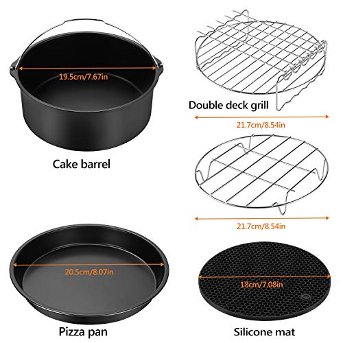 Air Fryer Accessories,TedGem 12PCS Air Fryer Accessories Set for Gowise USA & Phillips & Cozyna Air Fryer,Suit for 5.3qt to 5.8qt