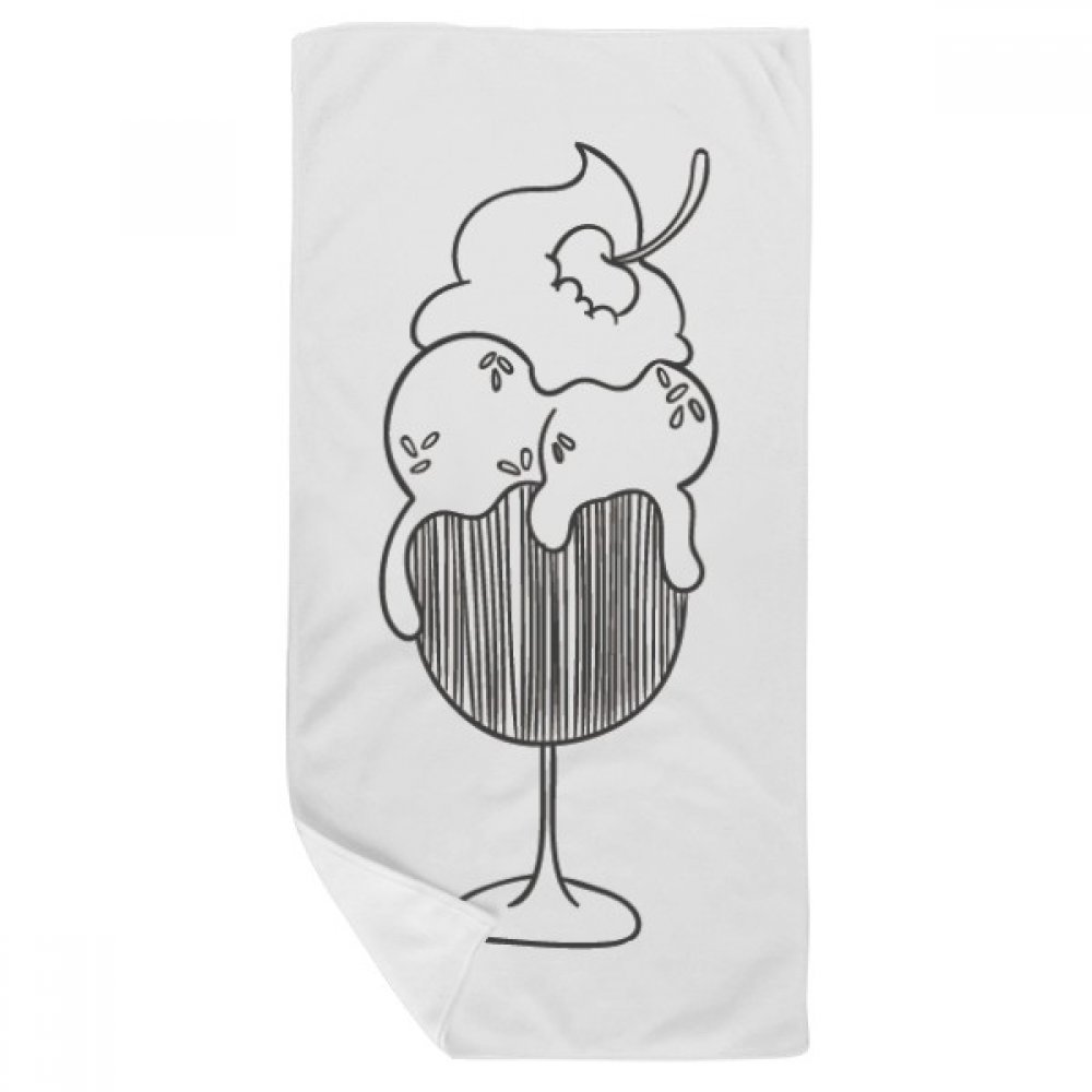 Serviette de bain doux gant de toilette multicolore 35x70cm motif cherry pour salle de bain