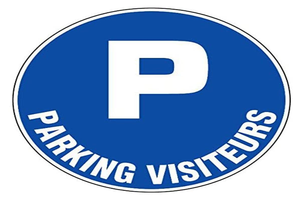Panneau Parking visiteurs rigide Ø300mm haute visibilité résistant aux UV - 4061290