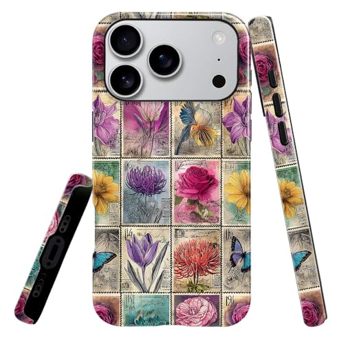 Coque iPhone 17 Pro antichoc au design vintage raffiné