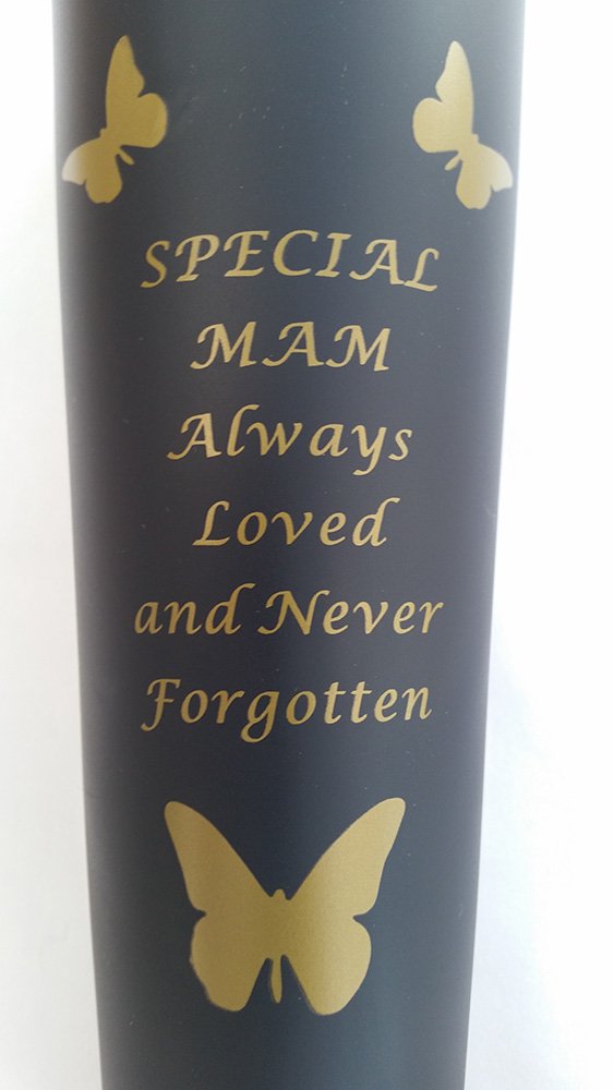 Special Verse Graveside Memorial Grave Spiked Flower Vase (Mam, 1 Pack), Black & Gold - Image 2
