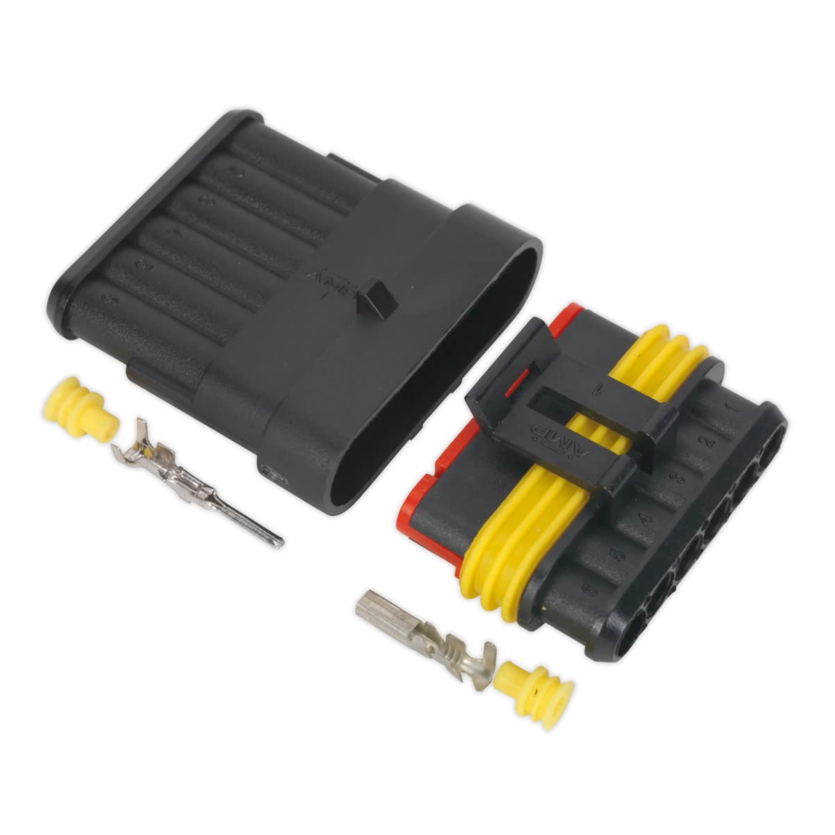 1x Sealey Superseal Male & Female Connector 6-Way - SSC6MF