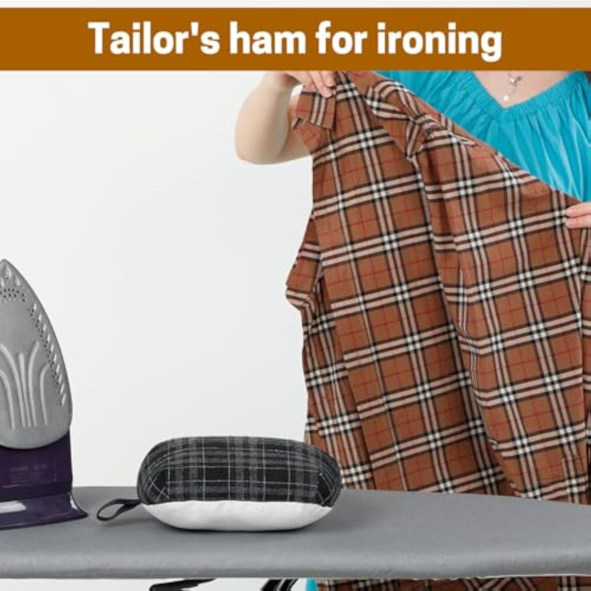 Tailor's Ham for Pressing, Solid Seam Roll for Ironing
