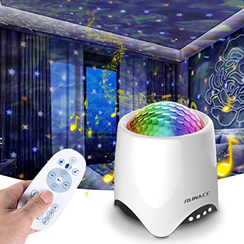 RUNACC LED Sternenhimmel Bluetooth Projektor Ozeanwellen Projektor 14 Modi Starry Projector Licht mit Fernbedienung Gutes Geschenke für Party Weihnachten Ostern Feiertage, Geburtstagsfeiern