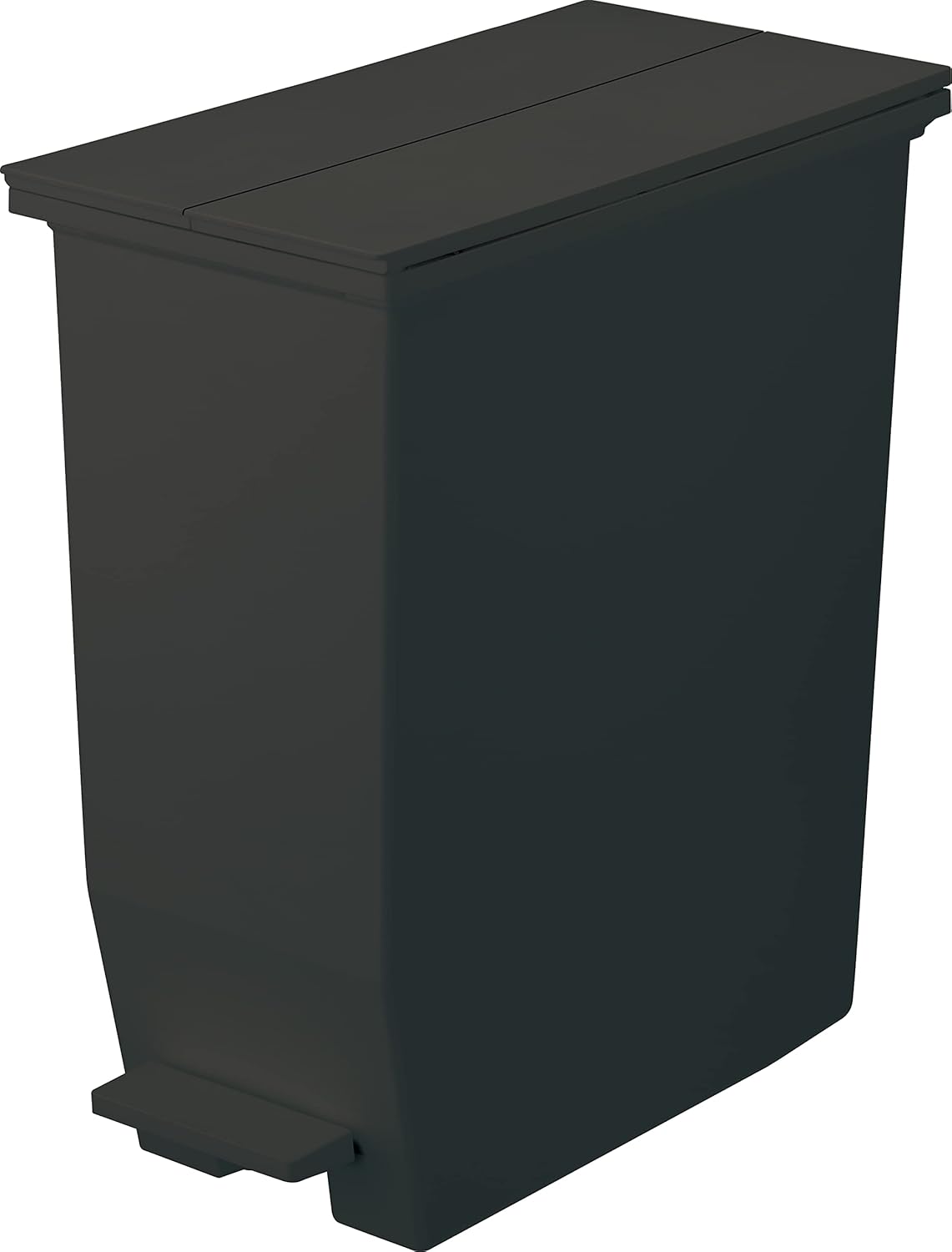 スマートペダルダストボックス 左右開閉式ごみ箱 棚下対応 ブラック 35L 抗菌加工