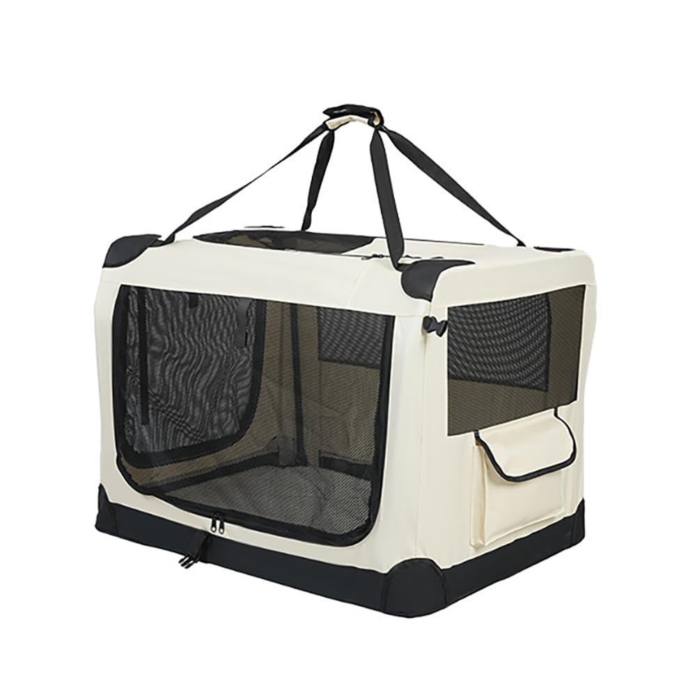 Lsyqfb Normal Dog Travel Crate For Bentley Continental Gtc Mulliner Bacalar Batur Convertible, Foldable Car Dog Crate Portable Pet Carrier With Breathable Mesh Soft Cushion For Car Camping