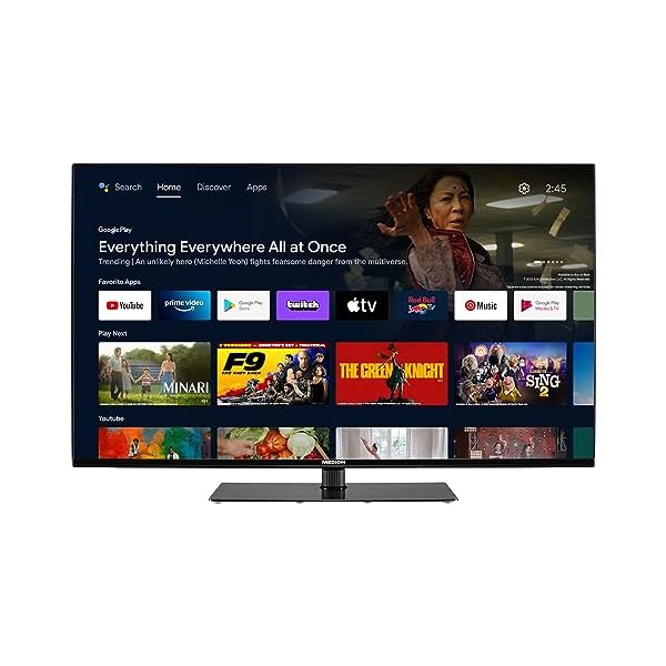 MEDION X14355 (MD 31476) 108 cm (43 Zoll) UHD Fernseher (Android TV, 4K Ultra HD, Dolby Vision HDR, Dolby Atmos, Netflix, Prime Video, PVR, Google Chromecast & Assistant)