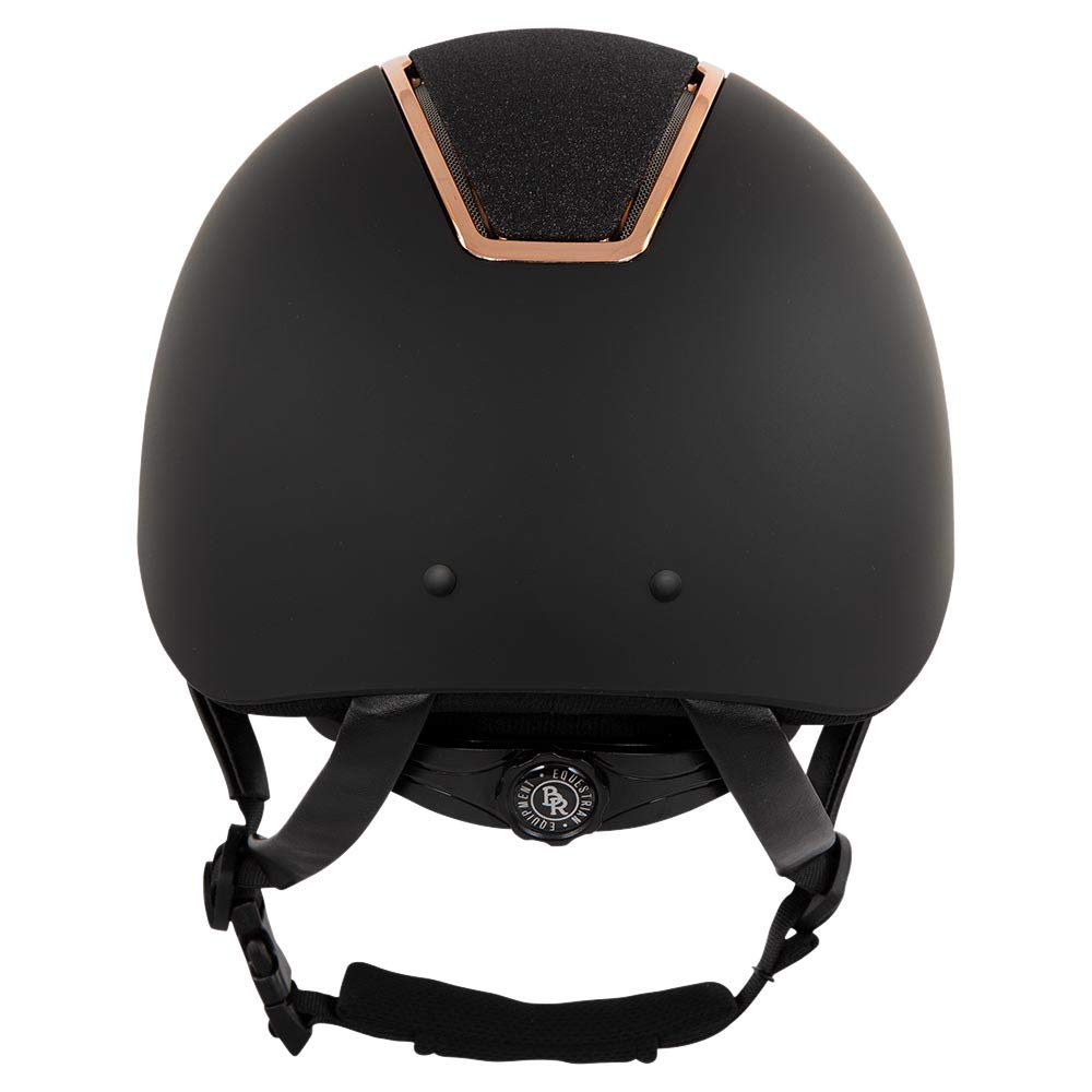 BR Omega Painted Glitter - Casco de equitación, color negro y rosa