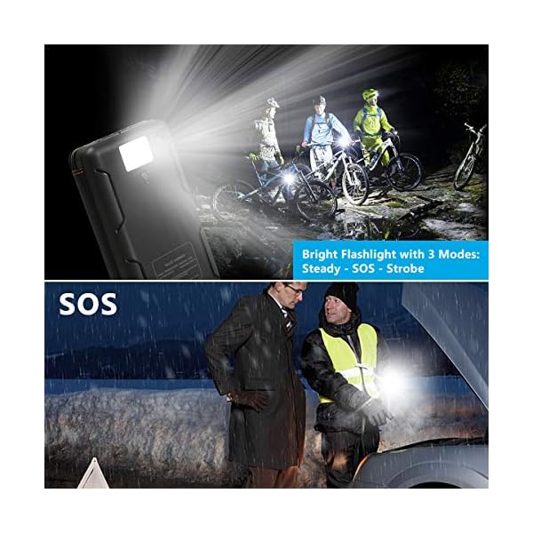 Solar-Charger-25000mAh-FEELLE-Solar-Power-Bank-with-Dual-21A-USB-Output-Portable-External-Battery-Charger-for-Smart-Phone-Tablet-and-More FEELLE Solar Charger Power Bank - 25000mAh Portable Phone Charger 3A Fast Charging External Battery Pack with 4 Solar Panels for Phone Outdoor Camping Orange