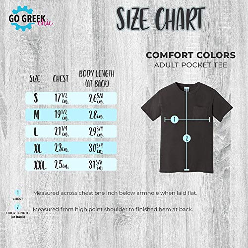 Go Greek Chic Heart Pocket T-Shirt – Sorority Apparel, Graphic Tee for Women, Greek Life Clothing, Big Little Reveal Gift3