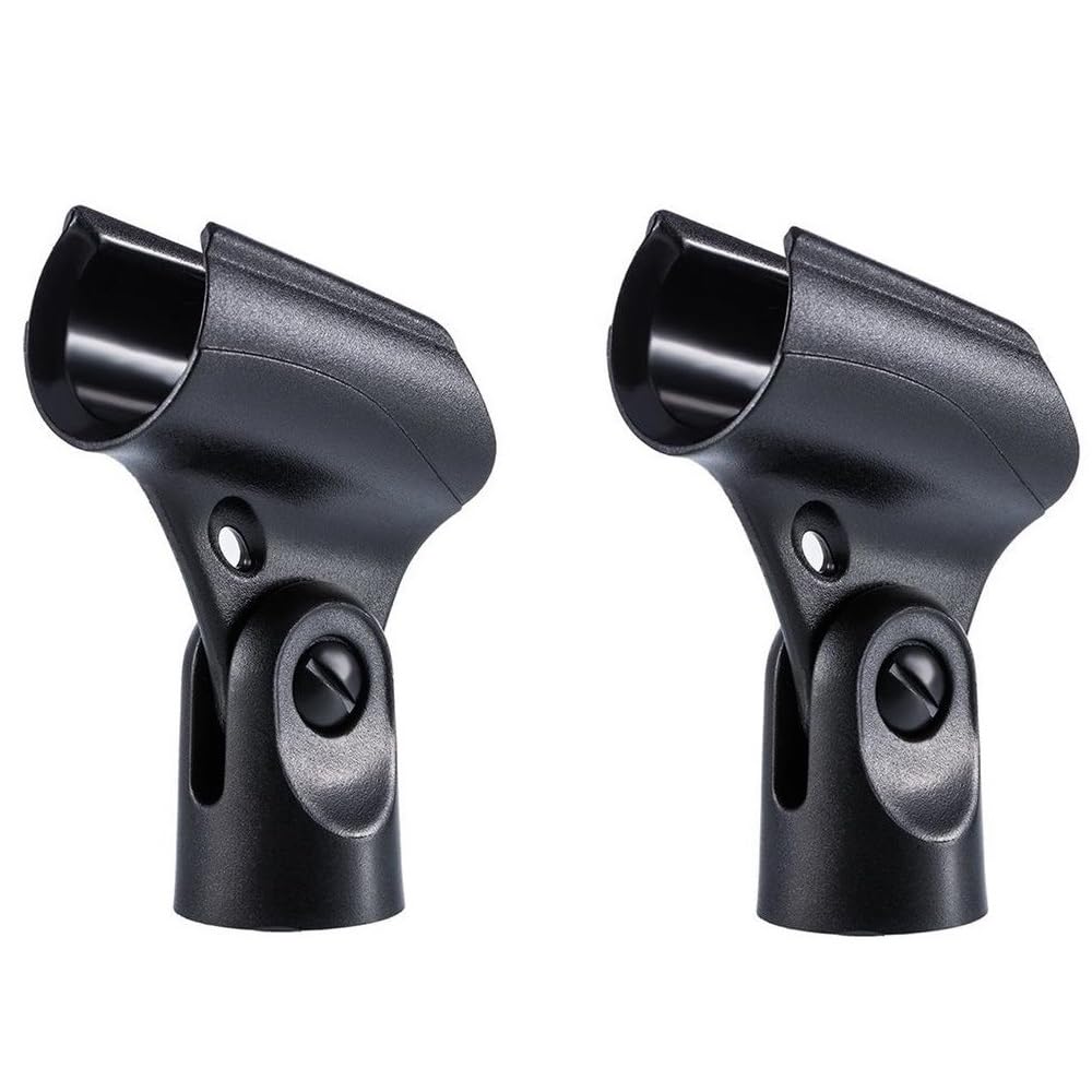 Generic A25D Microphone Clips Clamp Holder Replacement for Shure SM57 Instrument Microphone, 2 Pack