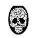 Inzopo Abnehmbare 3D-Toilettensitz-Aufkleber, PVC-Papier, Aufkleber für Badezimmer, Hotel, Resort, weißer Totenkopf, wie beschrieben.