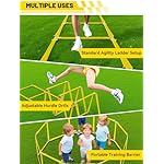 TONTATTA Tangle-Free Agility Ladder for Kids/Athletic – Multi-Use Speed Training Ladder for Footwork Drills/Football/Soccer/Boxing - Agility Equipment for Workout/Exercise/Fitness – 10 Rung - Yellow - Image 3