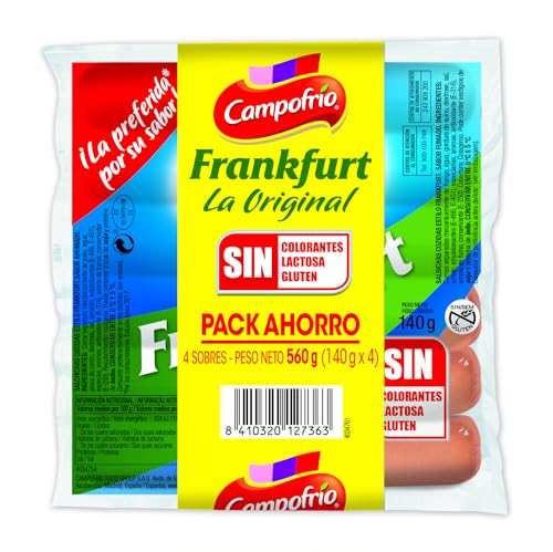Campofrío - Salchichas Frankfurt, Pack de 4 (4x140g)
