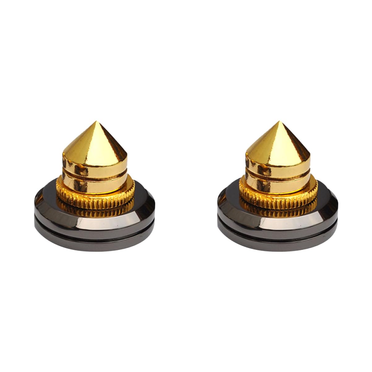 ARTIBETTER 4pcs Copper Loudspeaker Spike Pads Shockproof Feet for Turntables Speakers Amplifiers Reduces Harmonic Sound Quality for