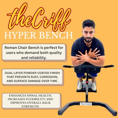 Image of Hyperextension Roman Chair Bench for Back Workout | 2x2 Pipe Structure | Powder Coated | Lower Back & Core Exercise Equipment for Home & Commercial Gym (TC-148 SS)