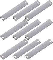 Vista 1 de EXCEART Colgante colgante de acero inoxidable, 10 piezas, doble agujero, pieza de conector, estampación, barra en blanco, rectangular, estampado