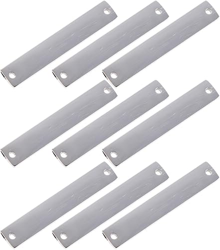 EXCEART Colgante colgante de acero inoxidable, 10 piezas, doble agujero, pieza de conector, estampación, barra en blanco, rectangular, estampado en