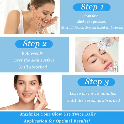 3PCS Micro Infu-sion System with Accessories for Lips, Micro Infu-sion System for Face, Lip Micro Infu-sion System(1*Micro System Tool+3* Face Serum) - Thumbnail 2