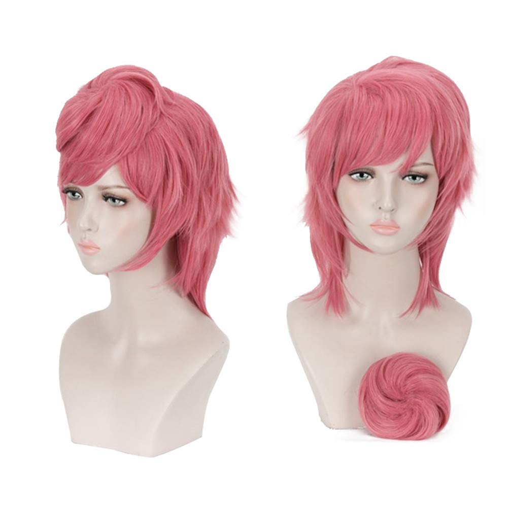 Xingwang QueenAnime Cosplay Wig Short Rose Pink Wig Women Girls' Party Wigs