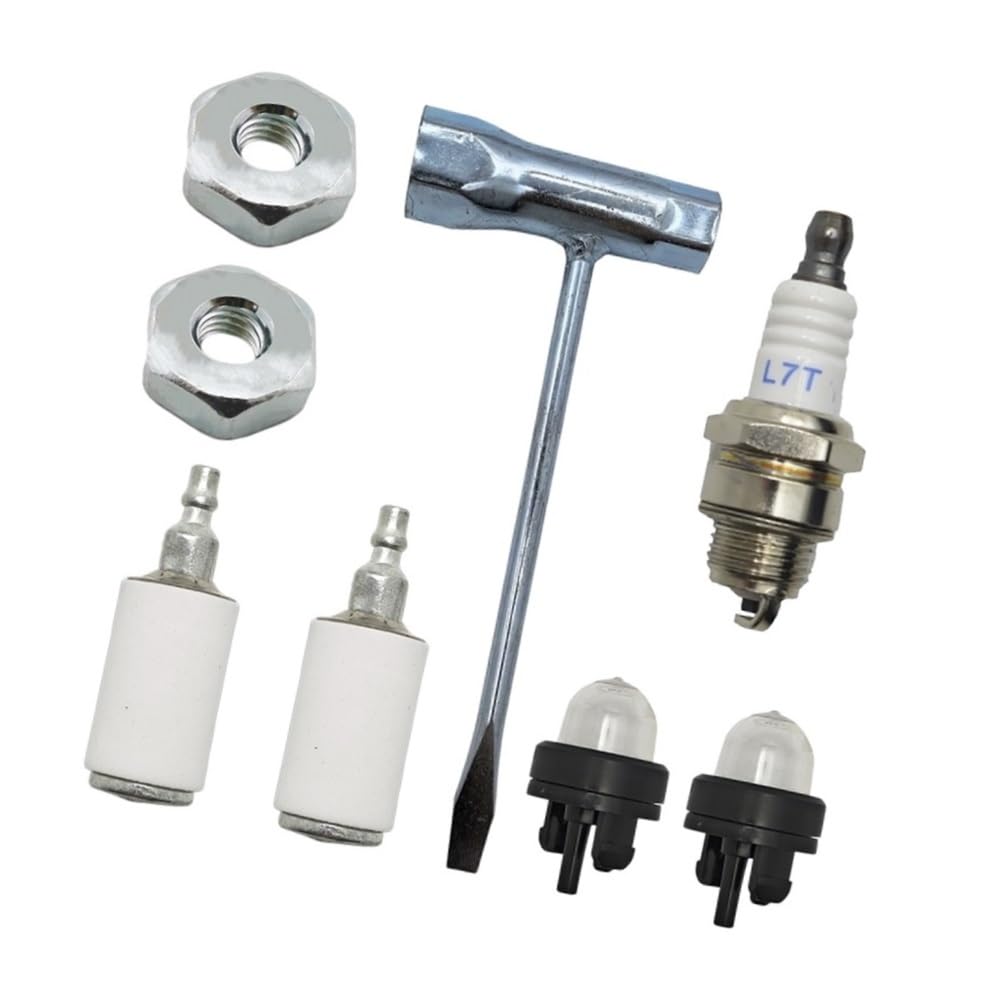 Llave Inglesa de 13 x 19 mm con Tuerca de Barra, cebador de Combustible, Kit de bujías, Apto for Motor de Motosierra