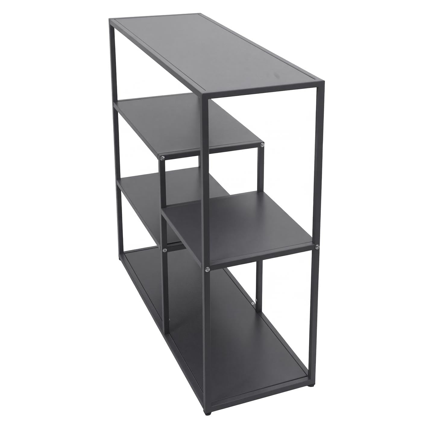 Mendler Regał HWC-P98, regał do mieszkania, regał stojący, regał do przechowywania, przemysłowy metal, 80 x 80 x 30 cm, antracyt