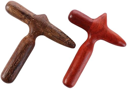 Miniatura 3 de Herramienta de masaje de pies, punto de gatillo de madera, masaje de pies de sándalo, martillo cruzado portátil, palo de masaje corporal para viajes