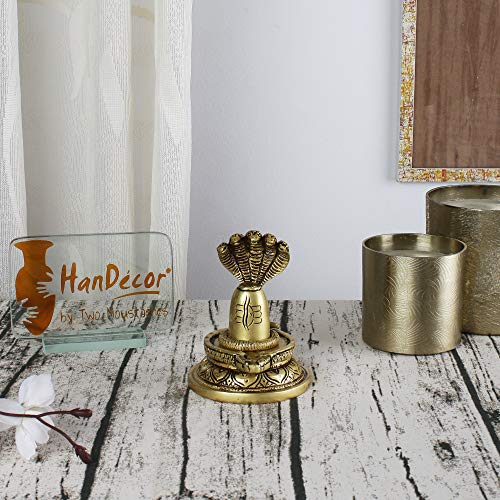 Image of Two Moustaches Premium Shivling with Detachable Sheshnaag, Standard, Spiritual Idol for Temple, Home & Car Dashboard Decor, Handcrafted Shivlingam Pooja Murti for Diwali & Navratri Festival, 1 Piece