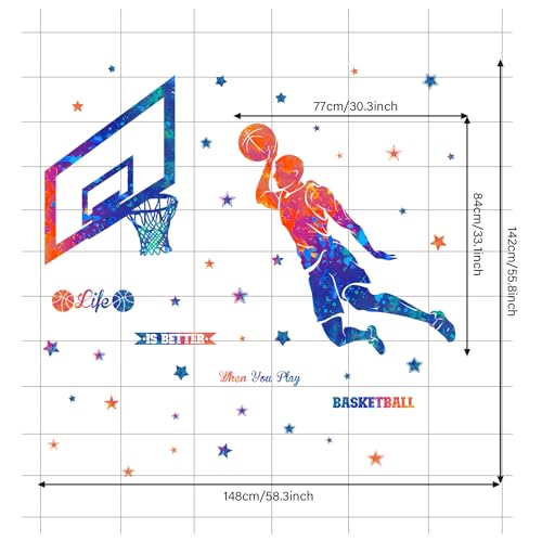 Vinilo Decorativo Jugador de Baloncesto Silueta 2 Hojas miniatura 3