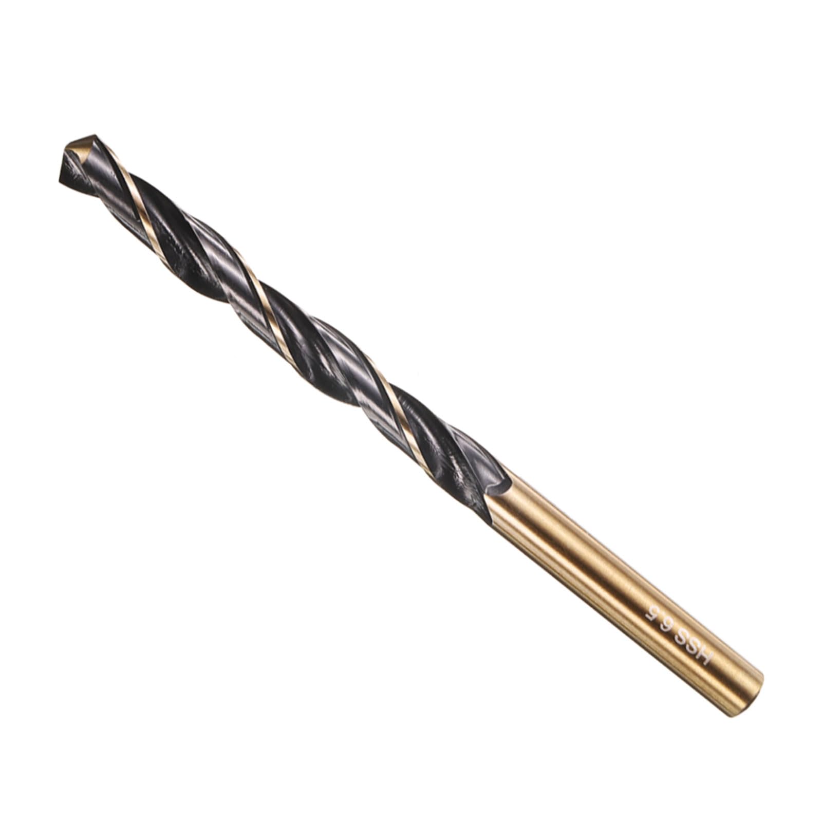 METALLIXITY Drill Bit (6.5mm) 1Pcs, 4341 High-Speed Steel Straight Shank 118° Black and Gold Finish for Copper Aluminum Wood Plastic Medium Hard Metal
