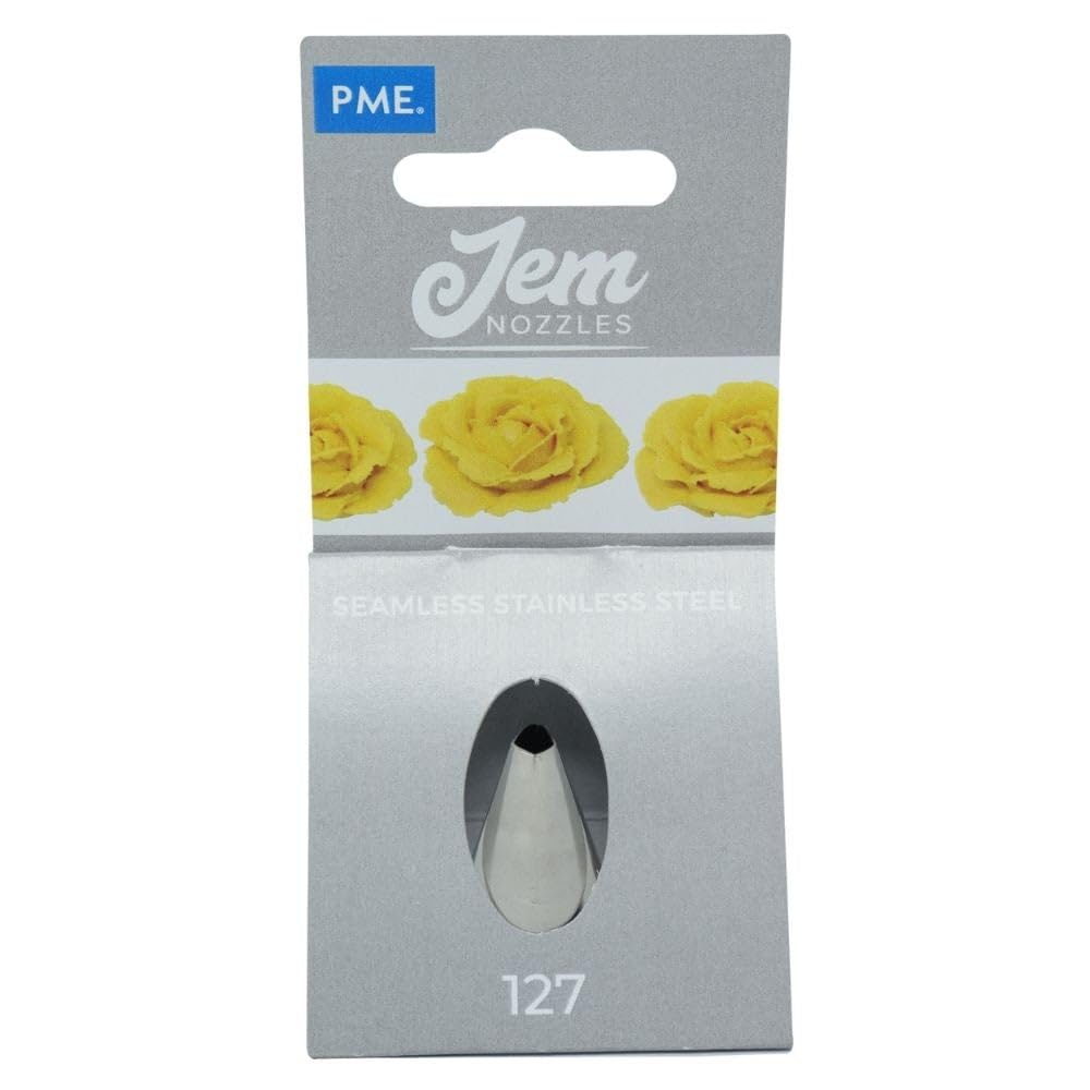 PME JEM Large Petal / Ruffle Piping Nozzle no. 127, Silver
