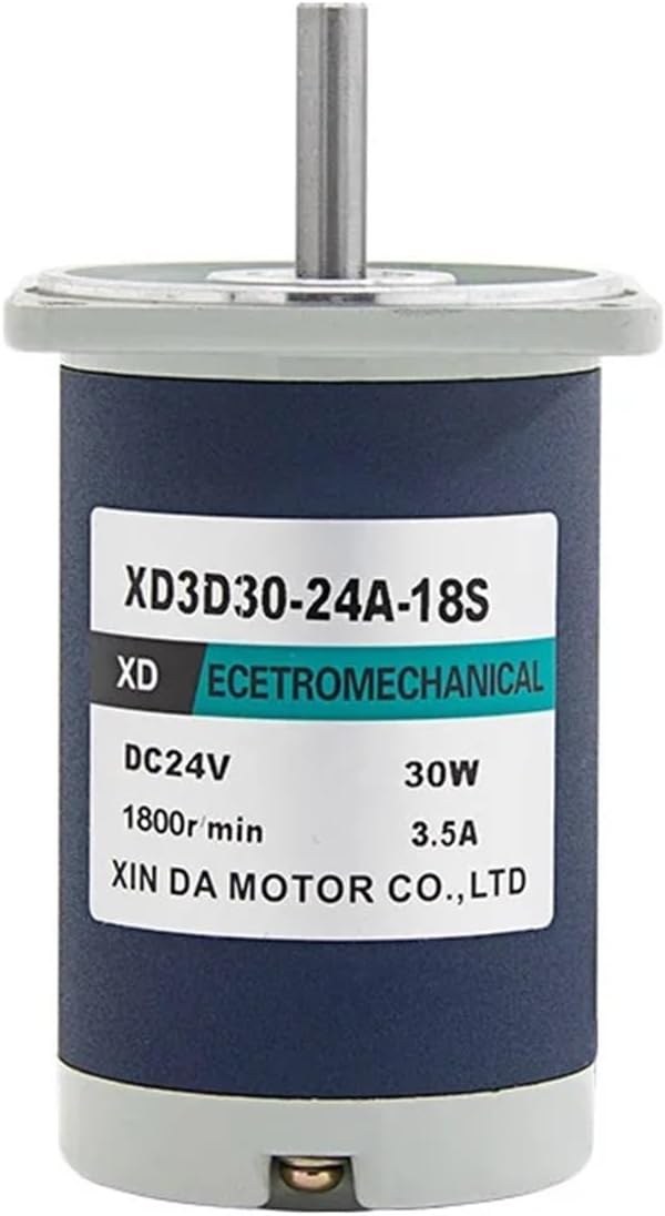 30W Permanent Magnet Motor 12V 24V Micro 1800 RPM High-Speed Motor Speed Regulation CW CCW Motor(1800 RPM_12V ONLY Motor)