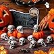 MisFun 20 Stück Totenkopf Deko, Halloween Deko Schädel, Mini Totenkopf Figur Mini Schädel Blumentopf Dekoration, Mini-Schädelköpfe für Halloween DIY Deko, Für Halloween Und Horror Party