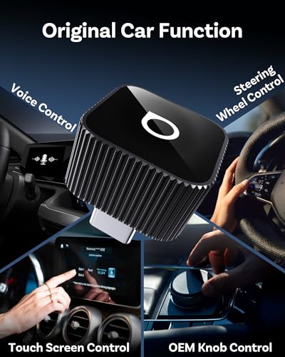 Image of OTTOCAST Mini Cube 3.0 USB C Wireless CarPlay & Android Auto Adapter 2026- Plug & Play, Fast Auto-Reconnect (Black)