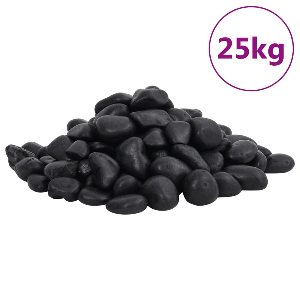 INLIFE Polierte Kiesel 25 kg Schwarz 2-5 cm,Tier- & Haustierbedarf,Haustierbedarf,Aquaristik,Aquariumdekoration,Schwarz,25.65 KG,3217191