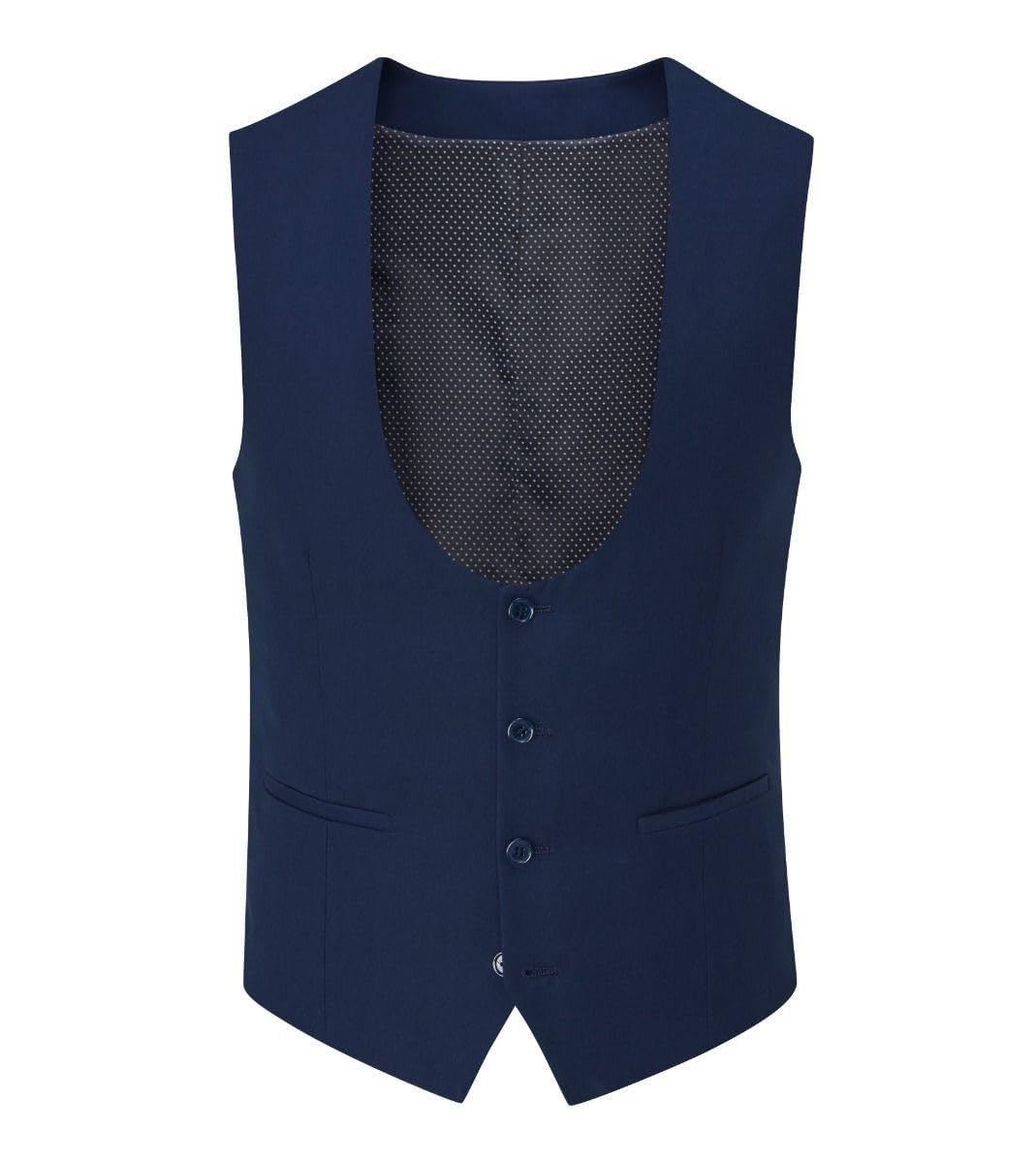 SkopesMen's Milan Scoop Waistcoat in Blue 44R