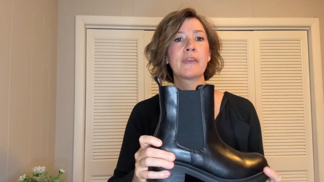 Amazon.com | SHIBEVER Women's Chelsea Boots Slip on Chunky Heel