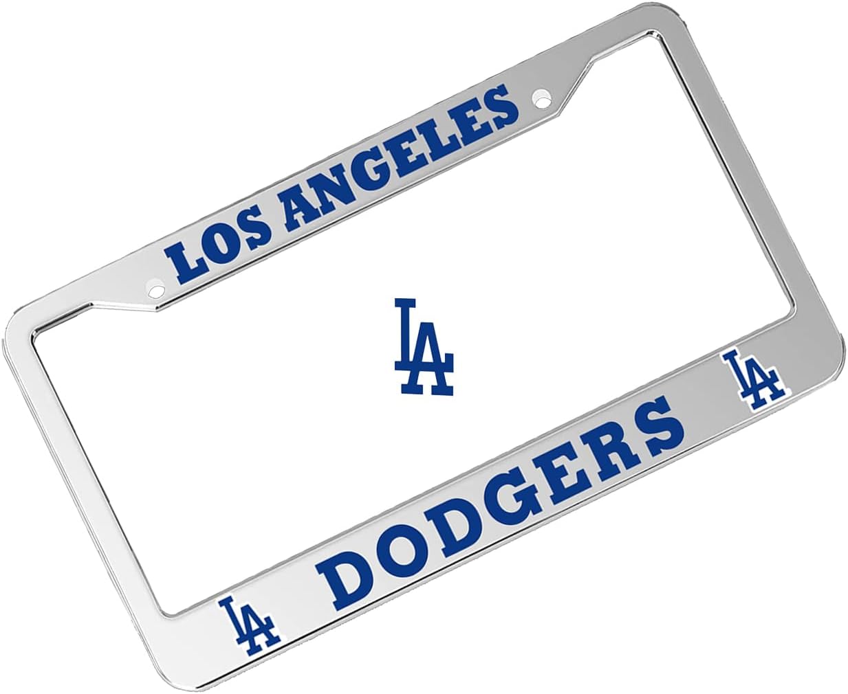 1PCS for Dodgers License Plate Frames, Matte Silver